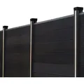 Produktbild: HOME DELUXE Nutleiste mit Solar LED Beleuchtung CALLUX STRIPE - 1er Set | LED Nutleiste Gummi, Gummi Nutleiste mit LED, flexible Nutleiste LED - Schwarz