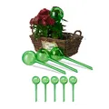 Produktbild: Relaxdays Bewässerungskugeln, 9er Set, HxD: 28 x 8 cm, Durstkugeln für Pflanzen, je 250 ml, Kunststoff, Gießkugel, grün