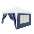 Produktbild: 24MOVE® Pavillon Seitenteile 2er Set 2x3m mit Fenster & Reissverschluss, wasserdicht, blau - für Partyzelt, Festzelt, Festivals