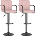 Produktbild: vidaXL Barhocker 2 Stk. Rosa Samt