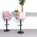 Produktbild: Barhocker 2 Stk. Rosa Samt