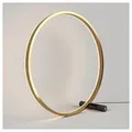 Produktbild: s.luce Tischleuchte LED Ringlampe Direkt oder Indirekt Schwarz/Gold, Warmweiß schwarz Ø 60 cm x 60 cm x 60 cm x 3.3 cm