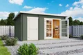 Produktbild: LASITA MAJA Gartenhaus Lasita Maja Gartenhaus Belmont, Modell 1 ohne Fußboden, 28 mm, 420 x 289 x 222 cm, grüngrau