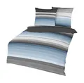 Produktbild: Kaeppel Linon Renforcé Bettwäsche 2 TLG. Continue Taube Blau Grau Silber, Größe:135x200cm Bettwäsche