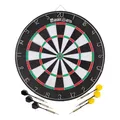 Produktbild: MasterArts Dartscheibe Set – Dartboard 45 cm – mit 6 Dartpfeile – Beidseitig Bespielbar – mit Aufhängehaken – Spaß für Zuhause und Gaststätte