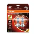 Produktbild: 2x OSRAM H7 NIGHT BREAKER 220 HALOGEN für FERNLICHT ABBLENDLICHT 12V 55W