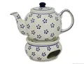 Produktbild: Original Bunzlauer Keramik Teekanne mit Stövchen 1.00 Liter im Dekor 1
