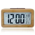 Produktbild: mixed24 LED Wecker Bambus Schlummerfunktion Schlummern Digital Beleuchtet