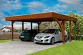 Produktbild: Skanholz Doppelcarport Friesland 7, BxT: 557x555 cm, 201 cm Einfahrtshöhe