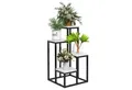 Produktbild: Outsunny Pflanzentreppe Pflanzenständer Stahl, Blumenregal mit 4 Ebenen (Pflanzenregal, 1 St., Blumenständer), für Garten, Balkon, Stahl, Weiß