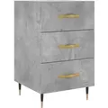 Produktbild: vidaXL Nachttisch Betongrau 40x40x66 cm Holzwerkstoff 827640