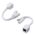 Produktbild: kwmobile Passive Power over Ethernet PoE Adapter Kabel Set - Injektor + Splitter Kabel für Netzwerk, IP Telefon und IP Kamera