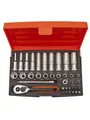 Produktbild: BAHCO socket set mini 1/4 37 pieces 4-13mm SL25L