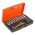 Produktbild: Bahco 1/4 Zoll Vierkant 4 → 13mm 6-Punkt; Innensechskant-Bit; Phillips-Bit; Pozidriv-Bit; Torx-Bit Tiefer, Orange