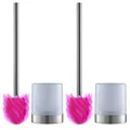 Produktbild: Toiletten Bürste WC Klobürste Silikon Bürstenkopf Edelstahl Bürstenhalter Set 2x