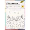 Produktbild: Folia Bastelset 23209 Kindermasken Tiere, 6 Stück, aus Pappe, weiß