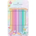 Produktbild: 201910 FABER-CASTELL Buntstifte Sparkle Pastell 12er Metalle. ~D~
