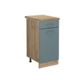 Produktbild: Vicco Unterschrank R-Line, Blau-Grau/Goldkraft Eiche, 40 cm, AP Eiche