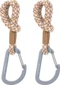 Produktbild: LÄSSIG Kinderwagenbefestigung (2 Stk.) Karabinerhaken Kinderwagenhaken Einkaufshaken/Stroller Hooks Cord camel/vanilla/lavend