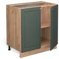 Produktbild: Vicco Küchenunterschrank, Grün, Honigeiche, Holzwerkstoff, 2 Fächer, Rechteckig, 80x82x60 cm, Küchen, Küchenmöbel, Küchenschränke, Küchenunterschränke