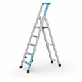 Produktbild: Stufenstehleiter, gebördelt, Alu, 5 Stufen, Ablageschale, Arbeitshöhe 3.050 mm