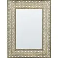 Produktbild: Beliani - Wandspiegel In Gold 69 X 90 Cm Aus Metall Mit Originellen Ornamenten Breiter Spiegelrahmen Rechteckig Moderner Retro-marokkanischer Stil