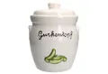 Produktbild: MamboCat Vorratsglas Gurkentopf Gürki 3 Ltr Porzellan weiß Gurkenmotiv Gärtopf