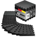 Produktbild: eyepower Bodenschutzmatte, Schwarz, Kunststoff, Rechteckig, 30x1.2x30 cm, waschbar,pflegeleicht, Teppiche & Böden, Bodenbeläge