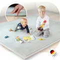 Produktbild: BabybeFun Krabbelmatte Baby - kuschelig weich - 3cm Dicke Spielmatte - schützt vor Stößen - Teppich Kinderzimmer 180x200cm - rutschfeste Schaumstoffmatte - Spielteppich Kinder - Krabbeldecke warm