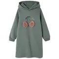 Produktbild: vertbaudet Minikleid Mädchen Sweatkleid mit Kapuze grün 128
