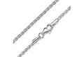 Produktbild: Materia Silberkette Damen Silber Kordelkette gewalzt 40-80cm K42, 925 Sterling Silber