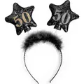 Produktbild: Partydeco Headband with stars 50, black (1 pkt / 1 pc.) (39405093)