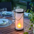 Produktbild: Esotec - Solarlaterne Jasmin Mit Flammeneffekt Glas Metall Ip44 Wetterfest 102099