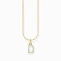 Produktbild: THOMAS SABO Damen Halskette Silber Buchstabe D Goldfarben KE2243-414-14-L45V