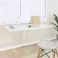 Produktbild: vidaXL Wand-Klapptisch Hochglanz-Weiß 100x60x56 cm Holzwerkstoff