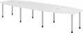 Produktbild: bümö Konferenztisch groß KT40 - Nachbildung: Weiß, tischfuss: Füße in Silber