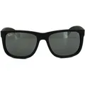 Produktbild: Ray-Ban Sonnenbrille Justin 4165 622/6G Gummi Schwarz Grau Spiegel