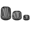 Produktbild: blomus Laterne Lito 3er Set | Schwarz | Größe S,M und L | 20L x 20B x 17H cm | 28L x 28B x 27H cm | 33L x 33B x 45H cm | Kerzenhalter Schwarz | Windlicht aus Edelstahl | Laterne Deko