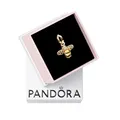 Produktbild: PANDORA Moments Funkelnde Biene Charm-Anhänger mit 14 Karat vergoldeter Metalllegierung und Cubic Zirkonia, Kompatibel Moments, 762672C01
