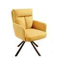 Produktbild: Riess Ambiente riess-ambiente Stuhl BIG GEORGE - drehbar Retro senfgelb Armlehnen Bonellfederkernpolsterung Esszimmer
