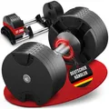 Produktbild: Miweba Sports verstellbare Kurzhantel VH200, Stahl, 2-28 kg, Hantelstange mit Profil, Halte-Gestell (28 kg)