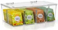 Produktbild: KICHLY Teebeutel-Organizer, 1 Stück, stapelbarer Teebeutel-Aufbewahrungs-Organizer mit transparentem Deckel, Teebeutelhalter für Arbeitsplatten, Küchenschränke, Speisekammer, Süßstoffe, Kunststoff