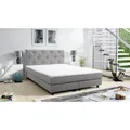 Produktbild: Küchen-Preisbombe Boxspringbett Boxbett Glenn 1 Chester Hotelbett 140x200 Bett Topper hellgrau