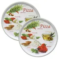 Produktbild: 2er Set Pizzateller Napoli Green Ø 32 cm Servier-Platte XL-Teller Porzellan