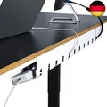 Produktbild: PAMO Kabelkanal Schreibtisch zur einfachen Montage untertisch I inkl. 10x Klett