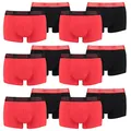 Produktbild: PUMA 12 er Pack Short Boxer Boxershorts Men Pant Unterwäsche kurz 100000884, Farbe:002 - Red/Black, Bekleidungsgröße:M