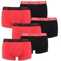 Produktbild: PUMA 6 er Pack Short Boxer Boxershorts Men Pant Unterwäsche kurz 100000884, Farbe:002 - Red/Black, Bekleidungsgröße:M