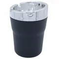 Produktbild: Autoaschenbecher schwarz mit Chrom Rand Strand Camping Auto Balkon Garten Ascher
