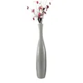 Produktbild: Edelste Deko-Bodenvase – Hohe, wasserdichte Keramikvase für Pampasgras & Dekozweige - stabil, luxuriös, 50-90 cm höhe in Weiß, Schwarz, Grau, Silber und Gold (Grau, 90x14cm)