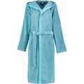 Produktbild: Cawö - Damen Bademantel Two-Tone Kapuze 6425 - Farbe: türkis - 47 - L NEWCW4453